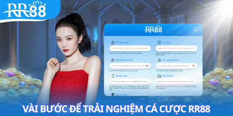 Vài bước đơn giản để trải nghiệm cá cược tại RR88